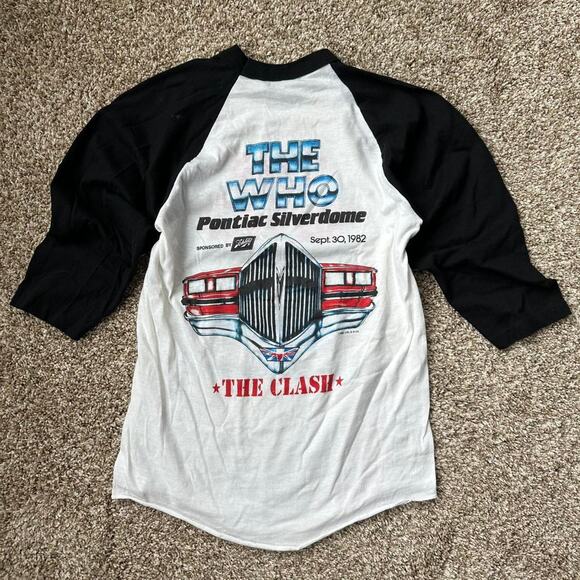 Vintage 80s Detroit The Clash The Who Band Tee Graphic